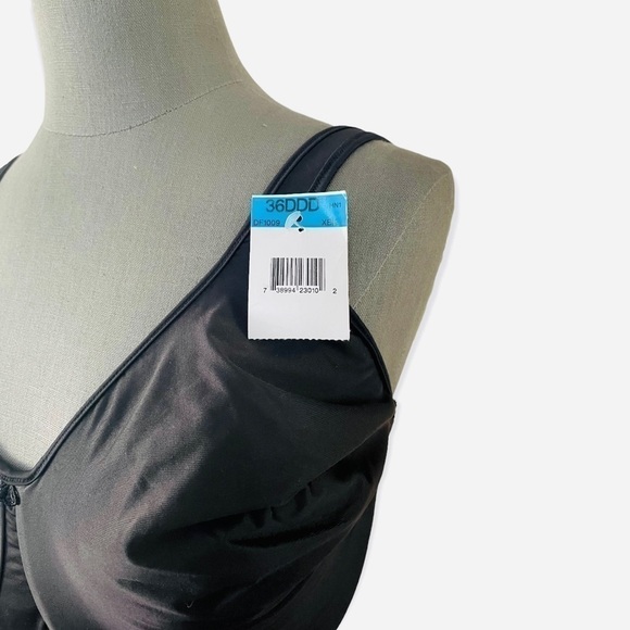 NWT BALI Passion Black For Comfort Firm Control Bodysuit Size 36DDD - Picture 6 of 7